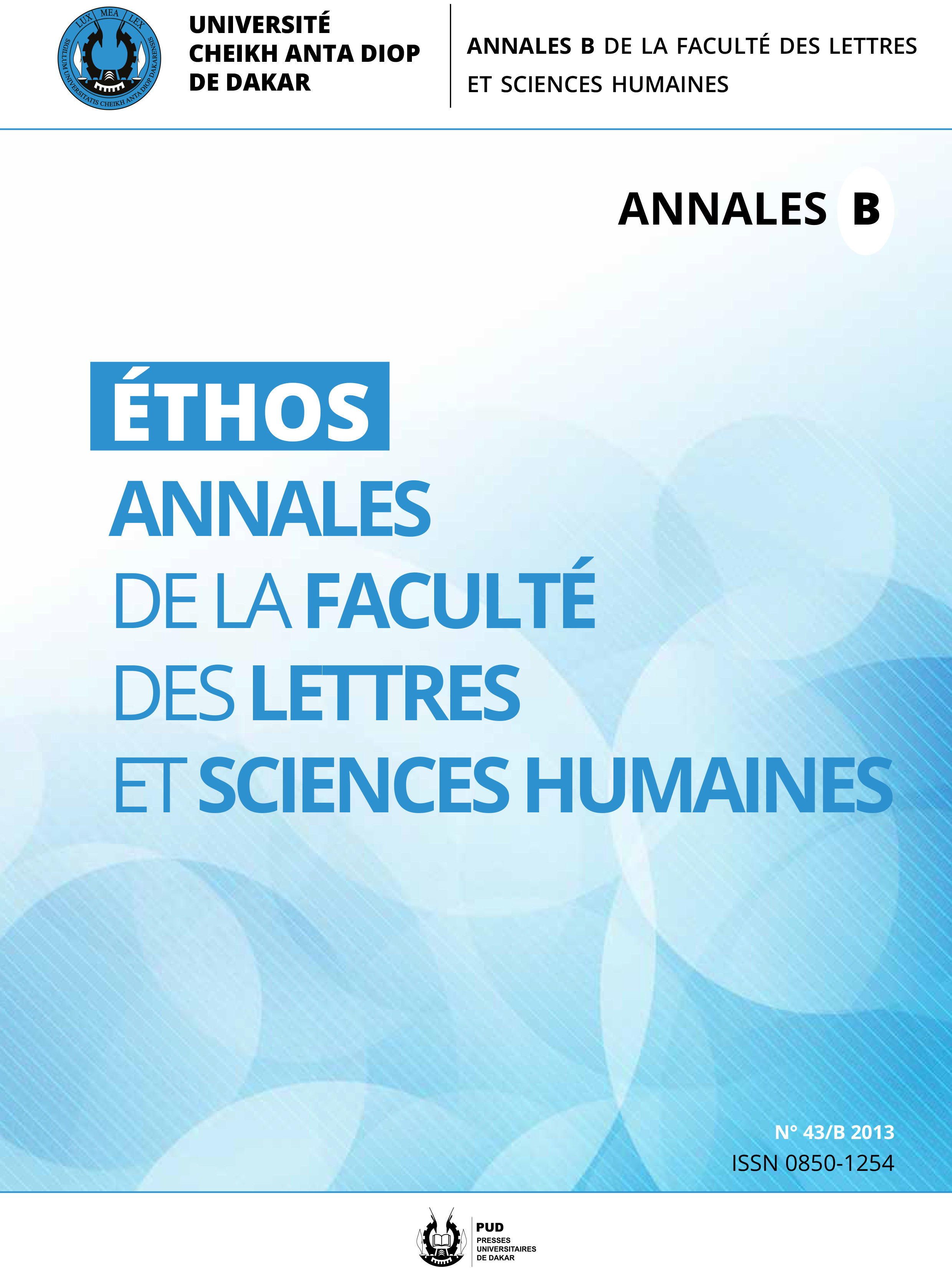 Annales de la faculté des lettres et sciences humaines (ETHOS)